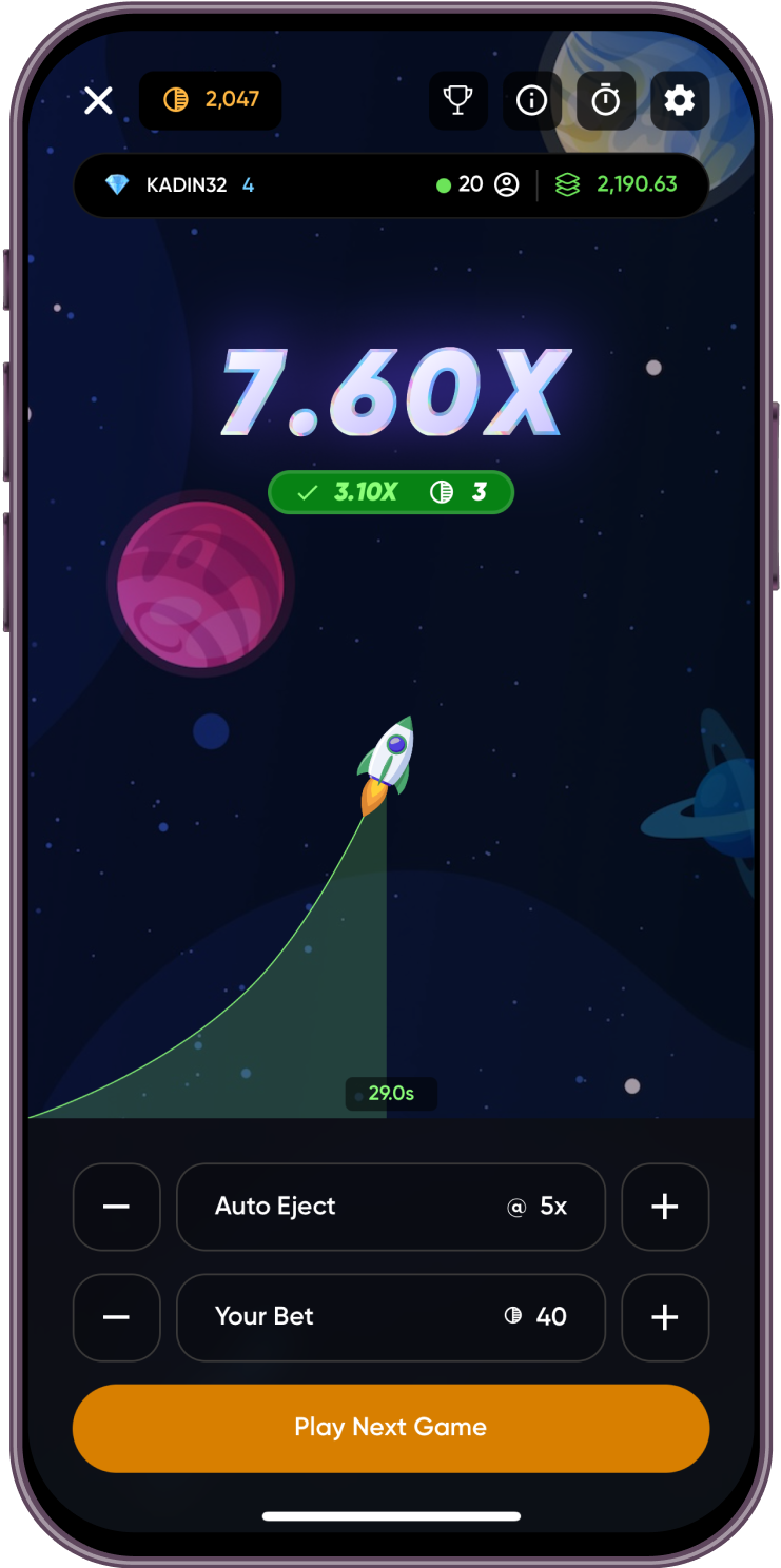 Playnomic app on a phone